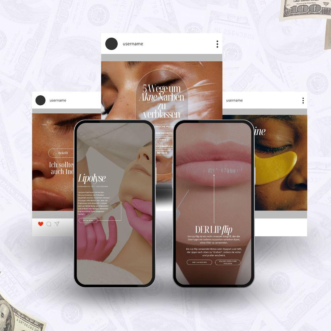 562 Skincare & Ästhetik Social Media Templates | Instagram Bundle