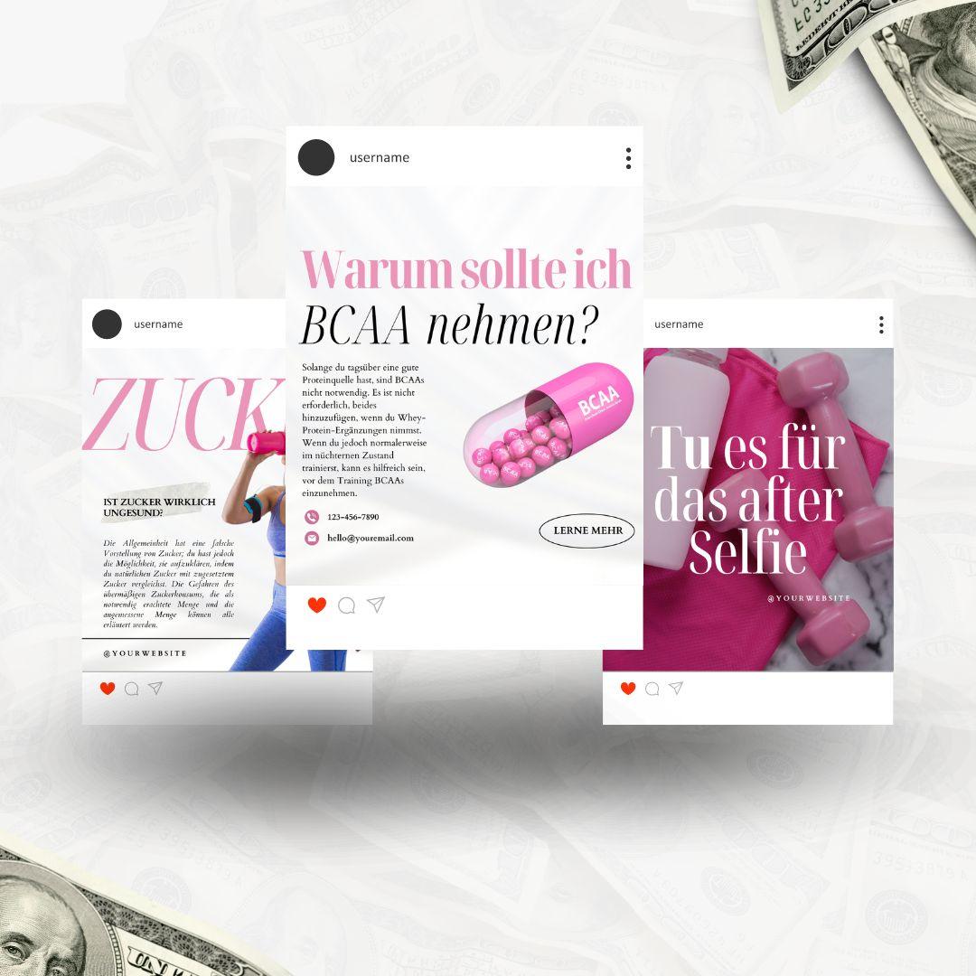 45 DIY Fitness Coach Vorlagen für Trainerinnen | Social Media Templates
